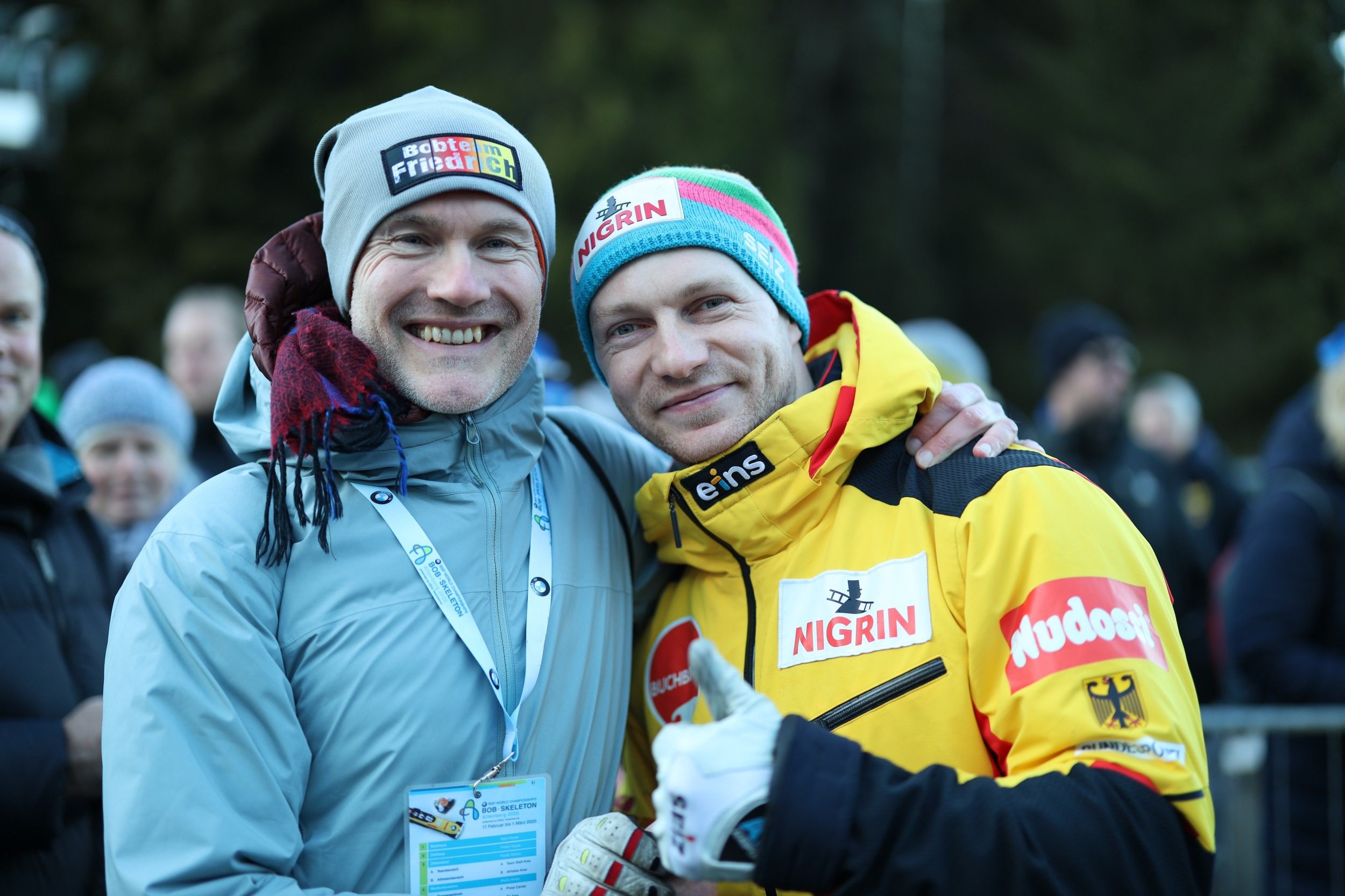 Olympic Champion Francesco Friedrich was supported from training expert Robert Heiduk